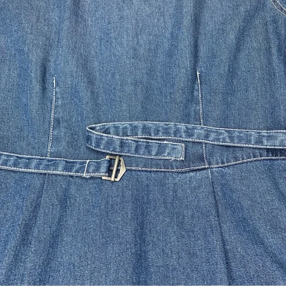 Karen Kane 90s Denim Maxi Dress Button Front Size 6 NWTOS USA Boho Cottage - Picture 5 of 13